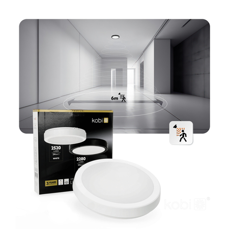 Plafon LED NAIROS G2 24W 3CCT IP65 biały Kobi Premium