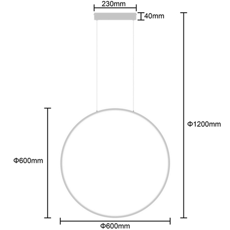Lampa wisząca Mirror S biała IP44 LED CCT