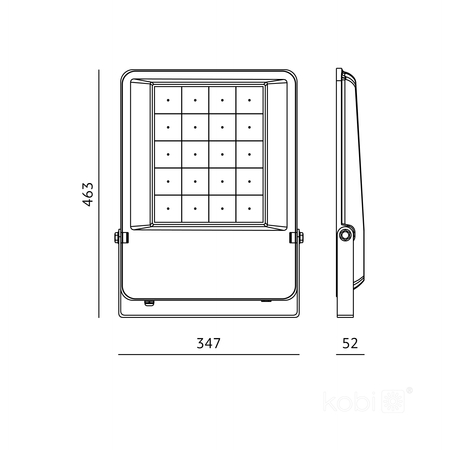 Naświetlacz LED US 300W 5000K IP65 60° DIM Kobi Pro