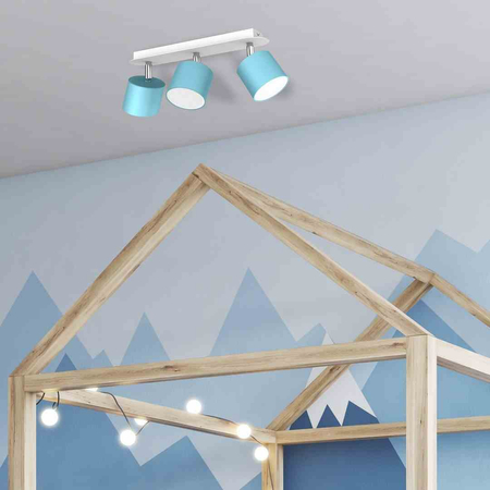 Lampa sufitowa Dixie 3xGX53 Niebieski/Biały
