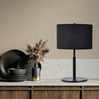 Lampa stołowa Fogo czarna 2xE27