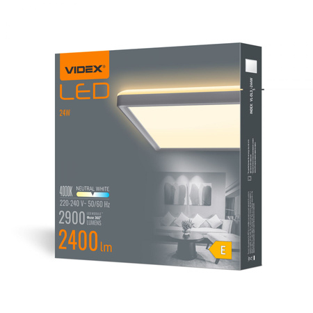 Plafon LED oprawa sufitowa biała kwadratowa 24W 4000K 2400lm VL-DL3S-244W