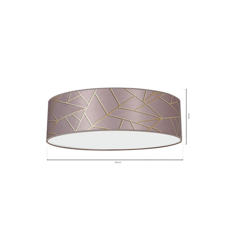 Milagro - Lampa sufitowa ZIGGY PINK Gold/Pink 3xE27 Ø50cm