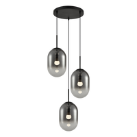 Milagro - Lampa wisząca ALIAS BLACK 3xE14 koło