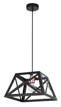 Candellux - Origami Lampa Wisząca Czarny 1X40W E27 Klosz Czarny