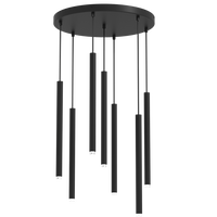 Milagro - Lampa wisząca MONZA BLACK 7xG9 max 8W LED