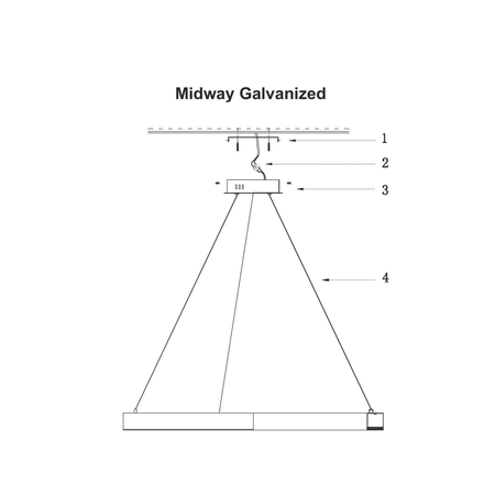 Lampa wisząca Midway Shiny złota LED 3000K