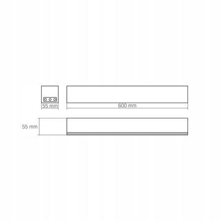 LAMPA LED LINIOWA 24 W 5000K 60 CM 2400 LUMENÓW NATYNKOWA PODWIESZANA IP20
