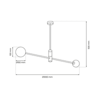 Milagro - Lampa sufitowa DORI 2xG9