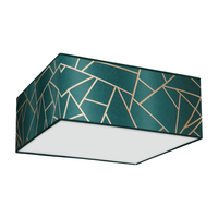 Milagro - Lampa sufitowa ZIGGY GREEN Gold/Bottle green 3xE27