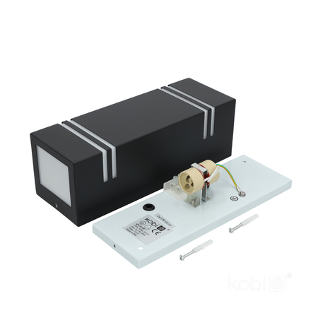 Kinkiet ogrodowy QUAZAR 7 2xGU10 IP44 czarny Kobi