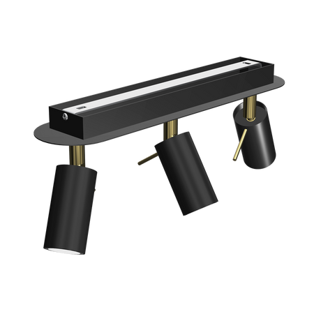Milagro - Lampa sufitowa PRESTON GOLD/BLACK 3x mini GU10