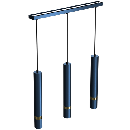 Milagro - Lampa wisząca JOKER NAVY BLUE/GOLD 3xGU10