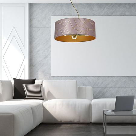 Milagro - Lampa wisząca ZIGGY PINK Gold/Pink 3xE27