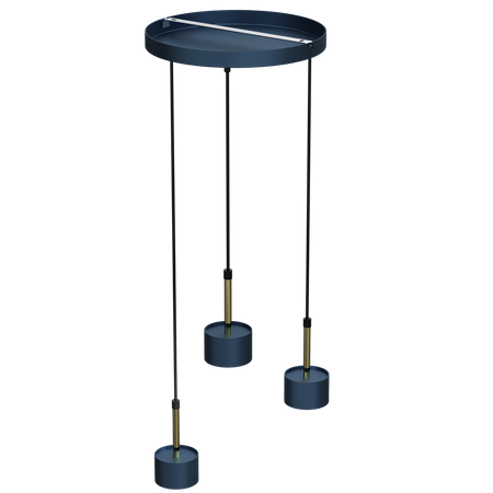 Milagro - Lampa wisząca ARENA BLUE/GOLD 3xGX53