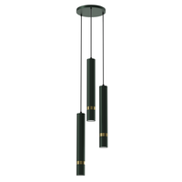 Milagro - Lampa wisząca JOKER GREEN/GOLD 3xGU10
