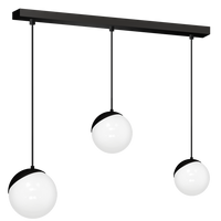 Milagro - Lampa wisząca SFERA BLACK 3xE14