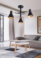 LESS LAMPA WISZĄCA 3X40W E14 CZARNY MATOWY
