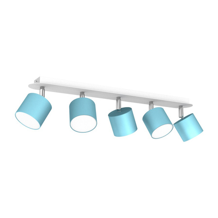 Milagro - Lampa sufitowa DIXIE BLUE/WHITE 5xGX53