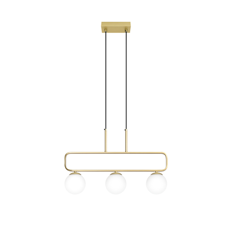 Jove lampa wisząca mosiądz 3x20w g9 klosz biały