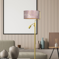 Milagro - Lampka podłogowa ZIGGY PINK Gold/Pink 1xE27 + 1x mini GU10