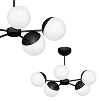 Milagro - Żyrandol SFERA BLACK 5xE14