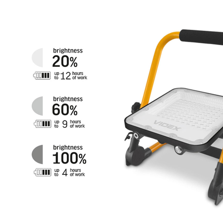 Przenośny naświetlacz LED z akumulatorem 50W