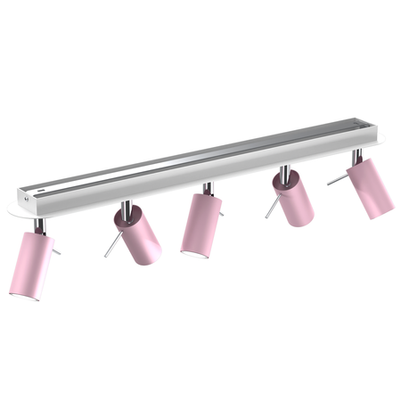 Milagro - Lampa sufitowa PRESTON PINK/WHITE 5x mini GU10