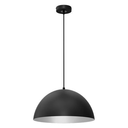 Milagro - Lampa wisząca BETA BLACK/WHITE 1xE27 35cm