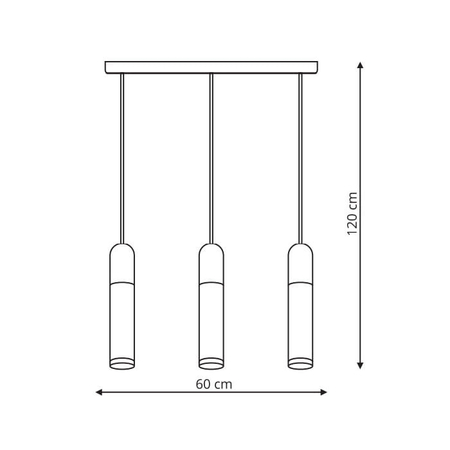 Lampa wisząca Fano czarna LED 3000K