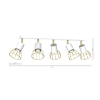 Milagro - Lampa sufitowa DANTE White/Gold 5x mini GU10
