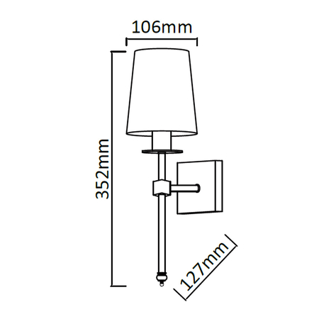 Kinkiet Casoli chrom 1xE14