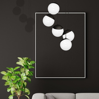 Milagro - Lampa wisząca SFERA BLACK 5xE14