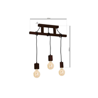 Milagro - Lampa Wisząca JACK 3xE27 Orzech
