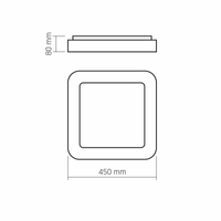 Plafon LED Videx Edge biały kwadrat 72W 2700K/4000K/6000K 4700lm pilot VLE-ESC-72W