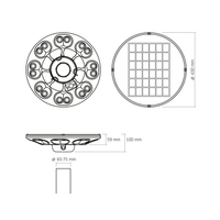Parkowa lampa solarna LED Videx IP54 5000K 1400lm czujnik ruchu + pilot