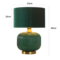 Lampa stołowa Tamiza 48 cm zielona 1xE27