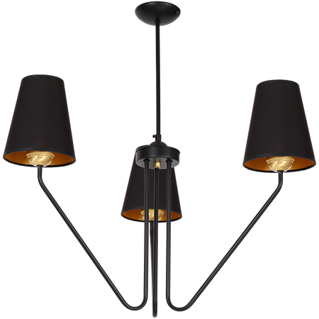 Milagro - Żyrandol VICTORIA BLACK 3xE27