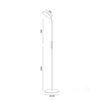 Lampa podłogowa LED TEILO 10W 3CCT LED2B