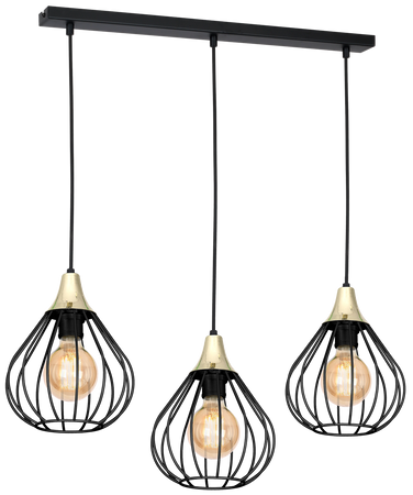 Milagro - Lampa wisząca KANE BLACK 3xE27