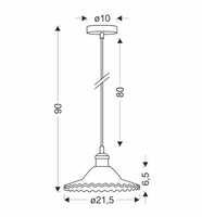 LAMPA WISZĄCA GENEVA 1 BEZBARWNY