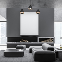 Milagro - Lampa wisząca OVAL BLACK 3xE27