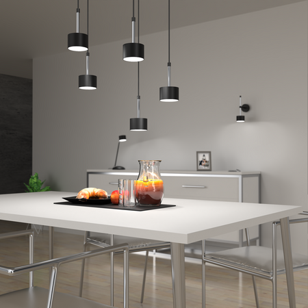 Milagro - Lampa wisząca ARENA BLACK/SILVER 5xGX53