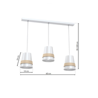 Milagro - Lampa wisząca VENEZIA WHITE 3xE27