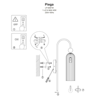 Kinkiet Piega 1 amber 1xE14