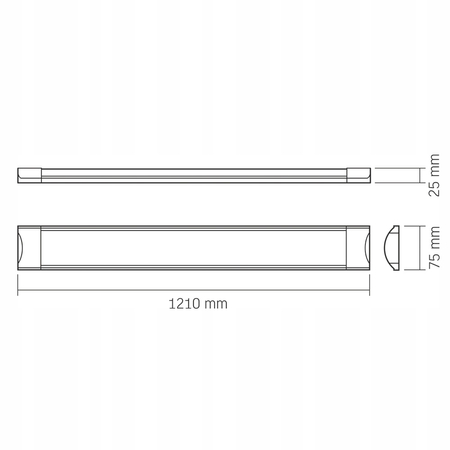Oprawa liniowa LED Videx 36W 4000K lampa listwa