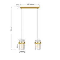 Lampa wisząca Vetro złota 2xE14