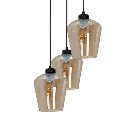 Milagro - Lampa wisząca SANTIAGO AMBER 3xE27