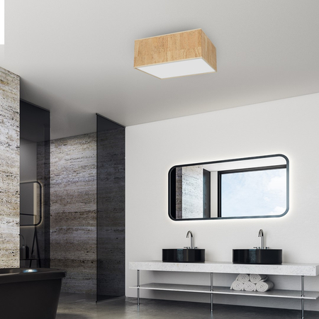 Milagro - Lampa sufitowa CORK White/Cork 3xE27