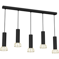 Milagro - Lampa wisząca DANTE Black/Gold 5x mini GU10